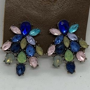 NWT Multi-Color Rhinestone Earrings